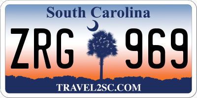 SC license plate ZRG969