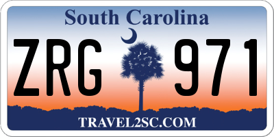 SC license plate ZRG971