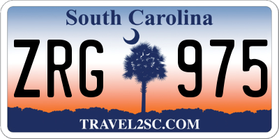 SC license plate ZRG975