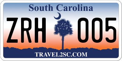 SC license plate ZRH005