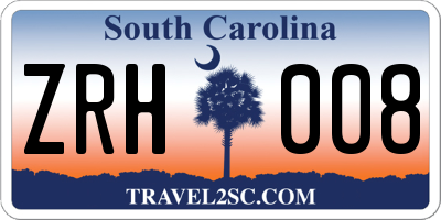 SC license plate ZRH008