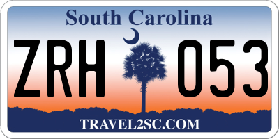 SC license plate ZRH053