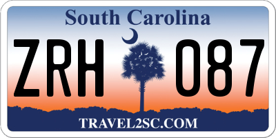 SC license plate ZRH087