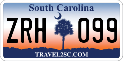 SC license plate ZRH099
