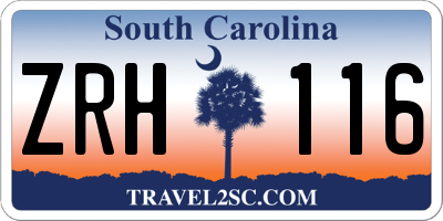 SC license plate ZRH116