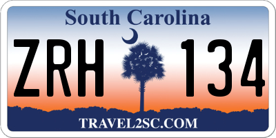SC license plate ZRH134