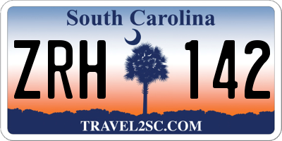 SC license plate ZRH142