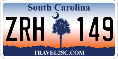 SC license plate ZRH149
