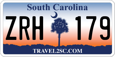 SC license plate ZRH179