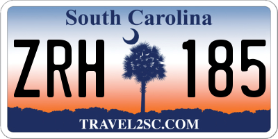 SC license plate ZRH185