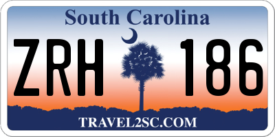 SC license plate ZRH186