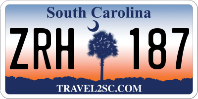 SC license plate ZRH187