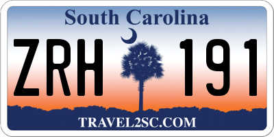 SC license plate ZRH191