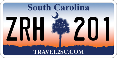 SC license plate ZRH201