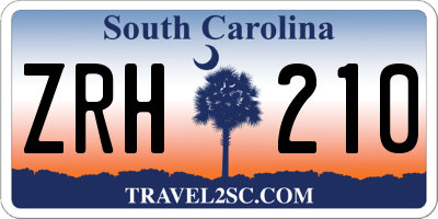 SC license plate ZRH210