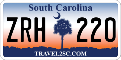 SC license plate ZRH220