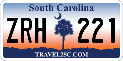 SC license plate ZRH221