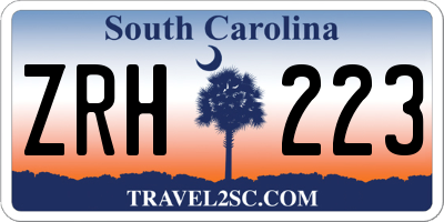 SC license plate ZRH223