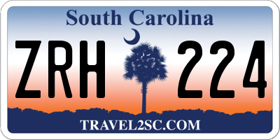 SC license plate ZRH224