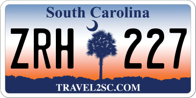 SC license plate ZRH227