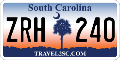 SC license plate ZRH240