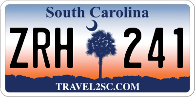 SC license plate ZRH241