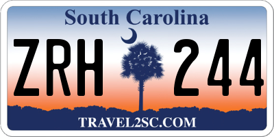 SC license plate ZRH244