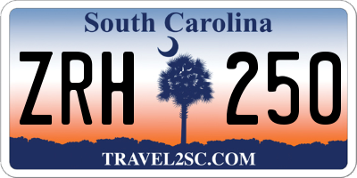 SC license plate ZRH250