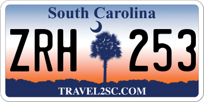 SC license plate ZRH253