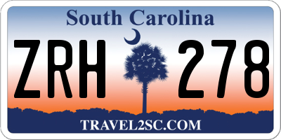 SC license plate ZRH278