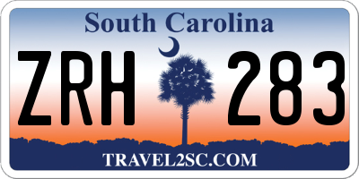 SC license plate ZRH283