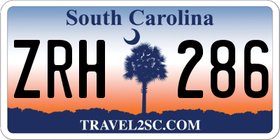 SC license plate ZRH286