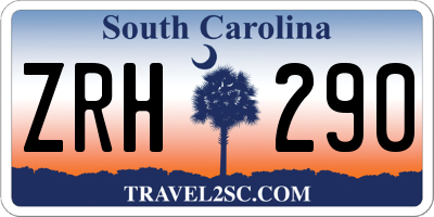 SC license plate ZRH290