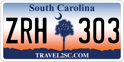 SC license plate ZRH303