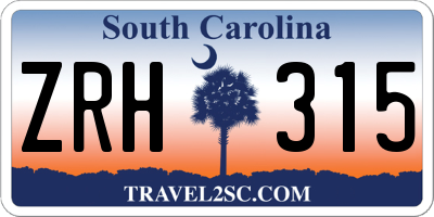 SC license plate ZRH315