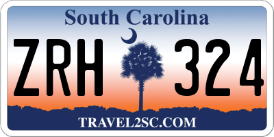 SC license plate ZRH324