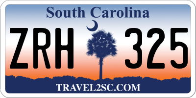 SC license plate ZRH325