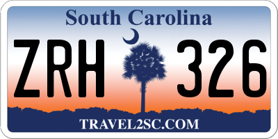 SC license plate ZRH326