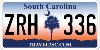 SC license plate ZRH336