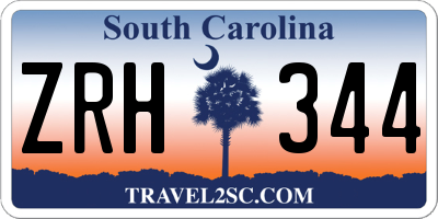 SC license plate ZRH344