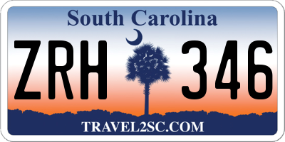 SC license plate ZRH346