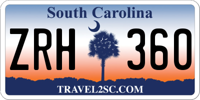 SC license plate ZRH360