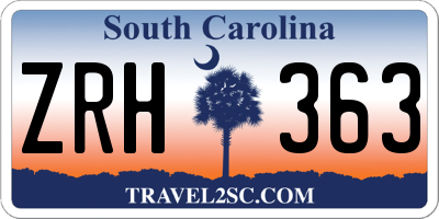 SC license plate ZRH363