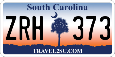 SC license plate ZRH373