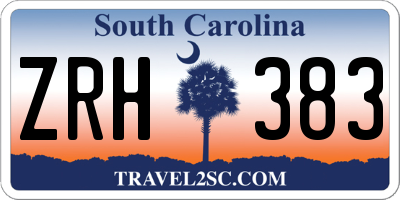 SC license plate ZRH383