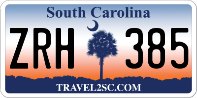 SC license plate ZRH385