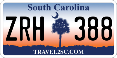 SC license plate ZRH388