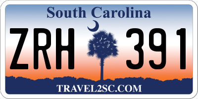 SC license plate ZRH391