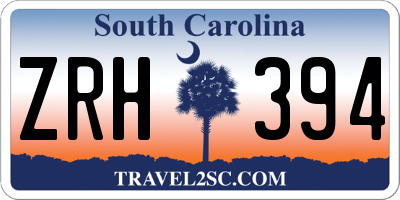 SC license plate ZRH394