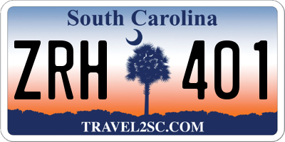 SC license plate ZRH401